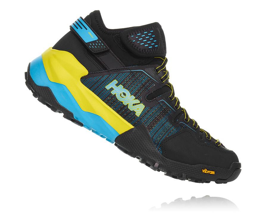 Tenis Trail Hoka One One Masculino Pretas/Azuis - Arkali - 943-TDAOEL